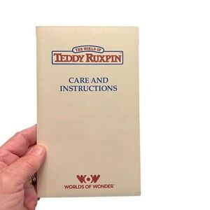 Vintage Teddy Ruxpin Care and Instructions Manual Worlds of Wonder